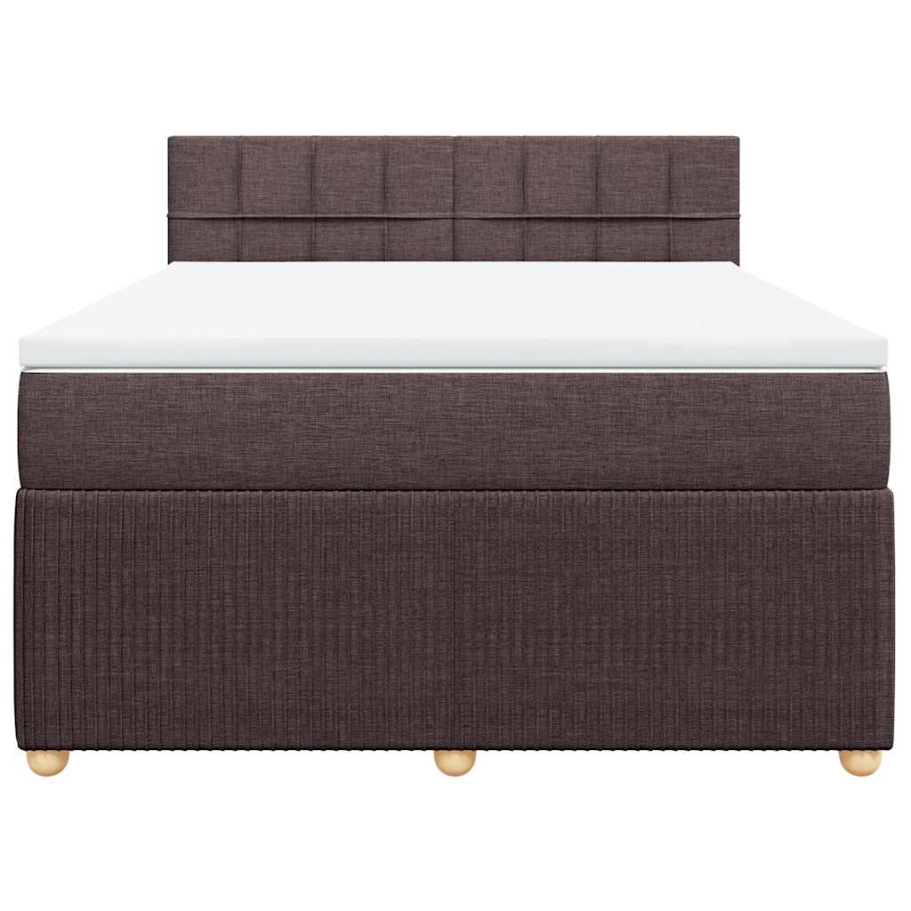 Sommier à lattes de lit avec matelas Marron foncé 140x190 cm - XIOS