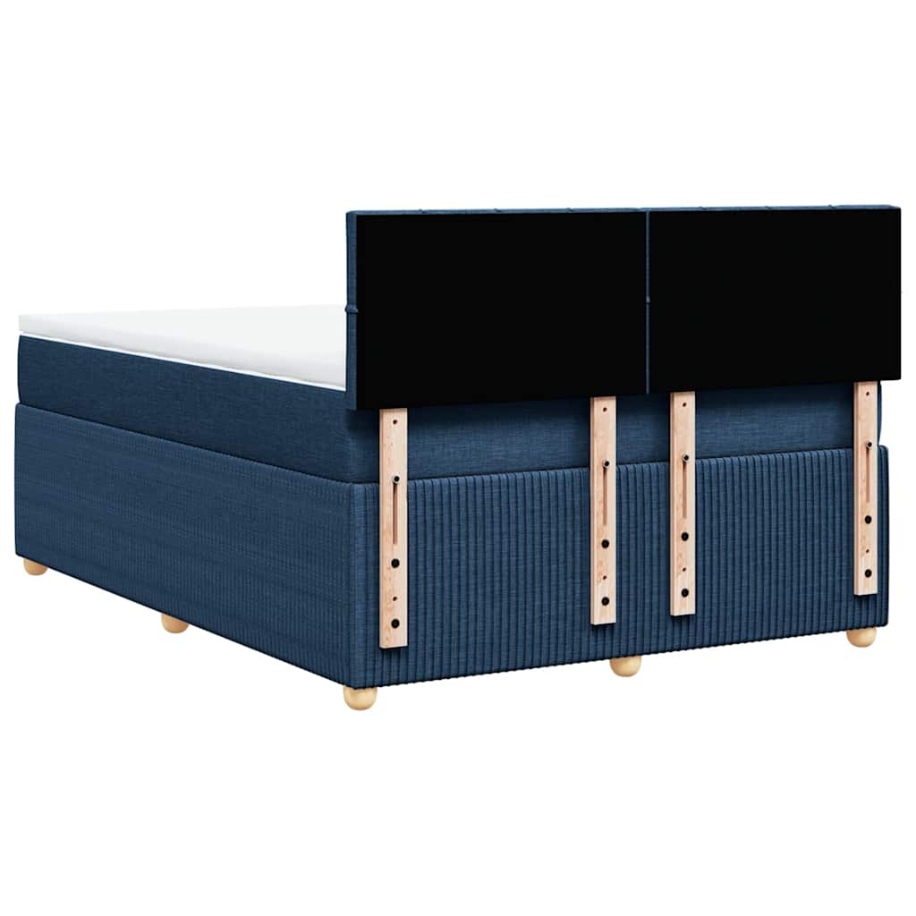 Sommier à lattes de lit avec matelas Bleu 140x190 cm Tissu - XIOS