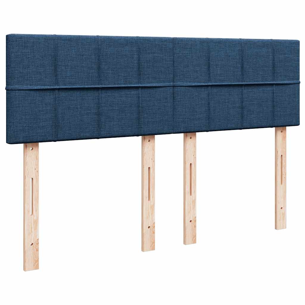 Sommier à lattes de lit avec matelas Bleu 140x190 cm Tissu - XIOS