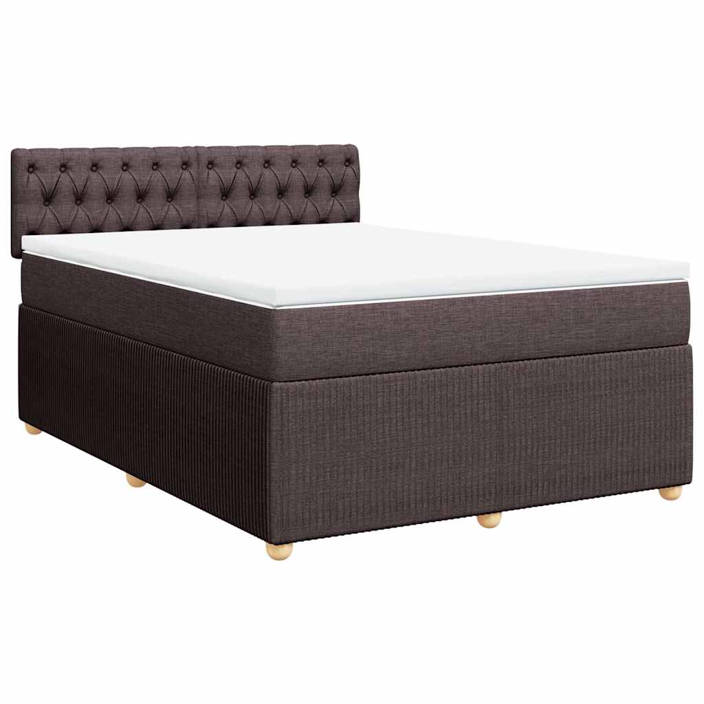 Sommier à lattes de lit avec matelas Marron foncé 140x190 cm - XIOS