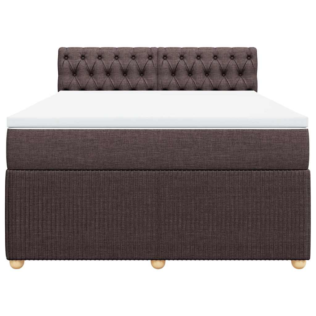 Sommier à lattes de lit avec matelas Marron foncé 140x190 cm - XIOS