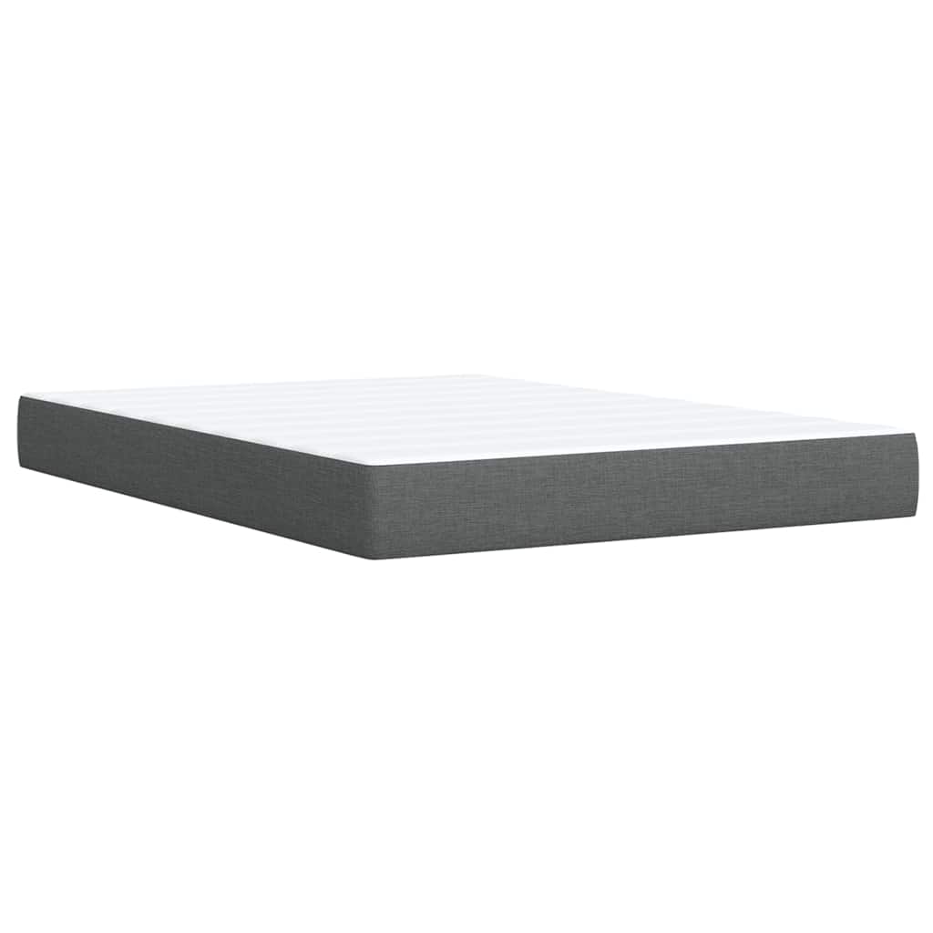 Sommier à lattes de lit avec matelas Gris foncé 140x190cm Tissu - XIOS