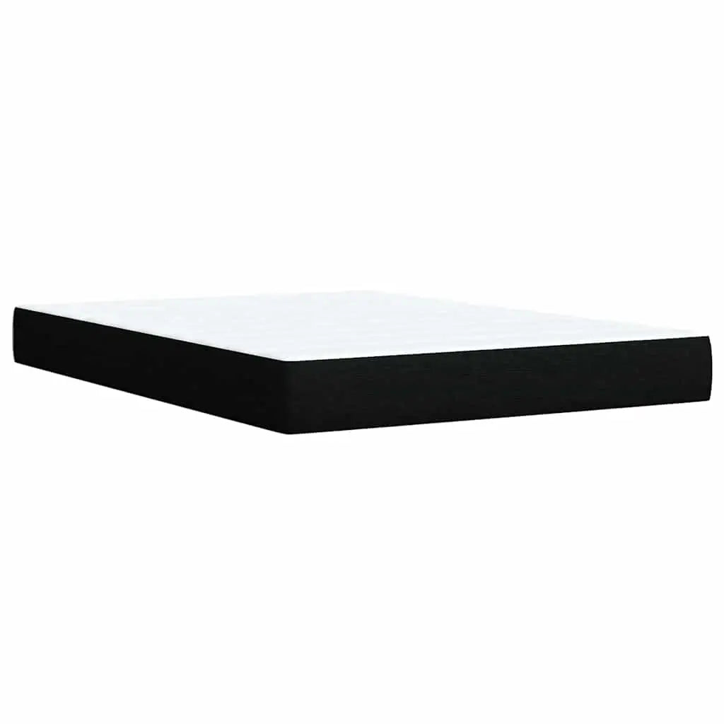 Sommier à lattes de lit avec matelas Noir 140x190 cm Tissu - XIOS