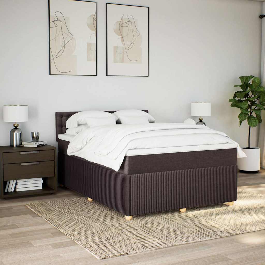 Sommier à lattes de lit avec matelas Marron foncé 140x190 cm - XIOS