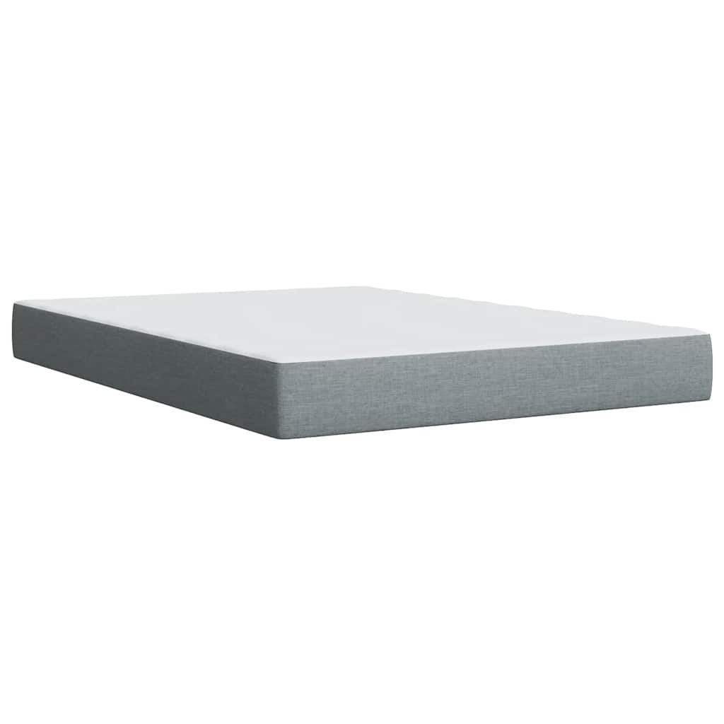 Sommier à lattes de lit avec matelas Gris clair 160x200cm Tissu - XIOS