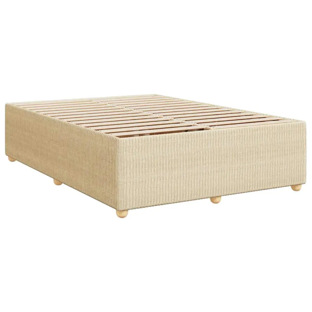 Sommier à lattes de lit avec matelas Crème 160x200 cm Tissu - XIOS