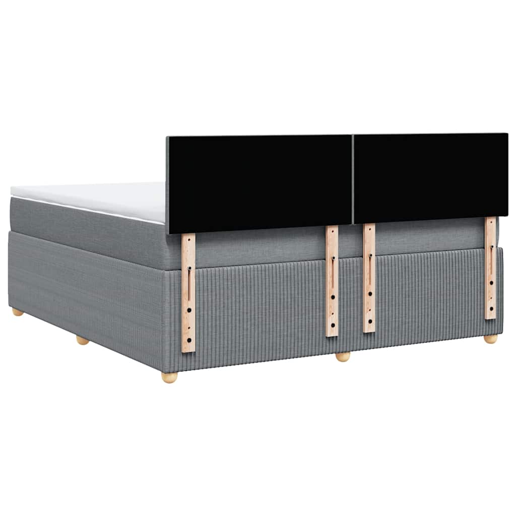 Sommier à lattes de lit avec matelas Gris clair 180x200cm Tissu - XIOS