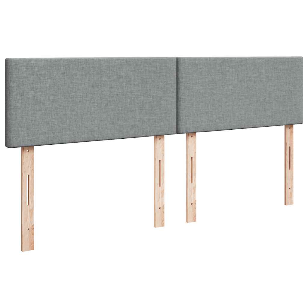 Sommier à lattes de lit avec matelas Gris clair 180x200cm Tissu