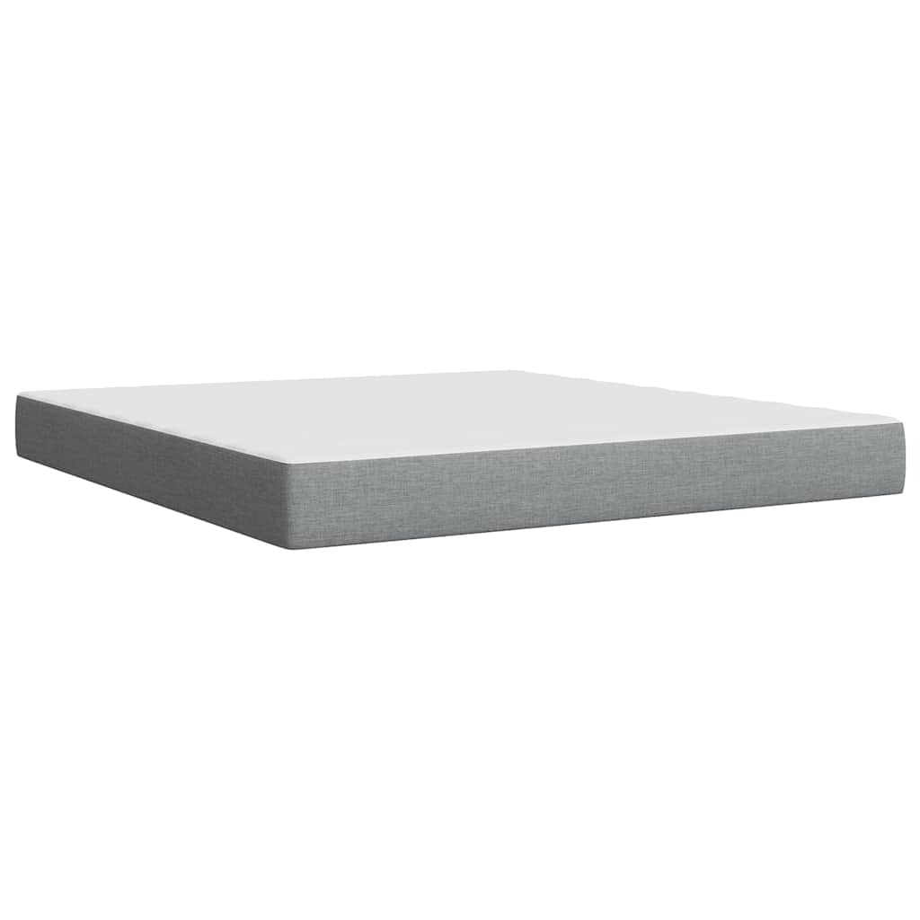 Sommier à lattes de lit avec matelas Gris clair 180x200cm Tissu - XIOS
