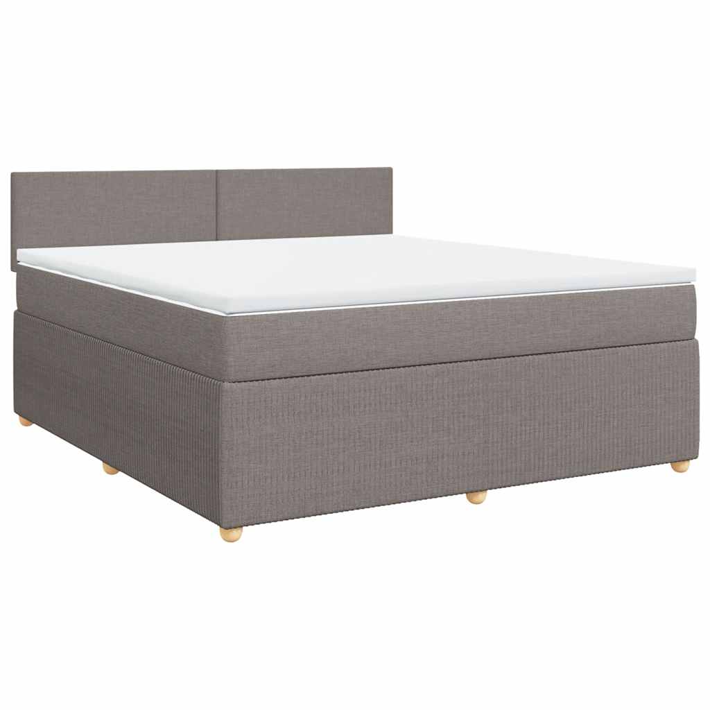 Sommier à lattes de lit avec matelas Taupe 180x200 cm Tissu - XIOS