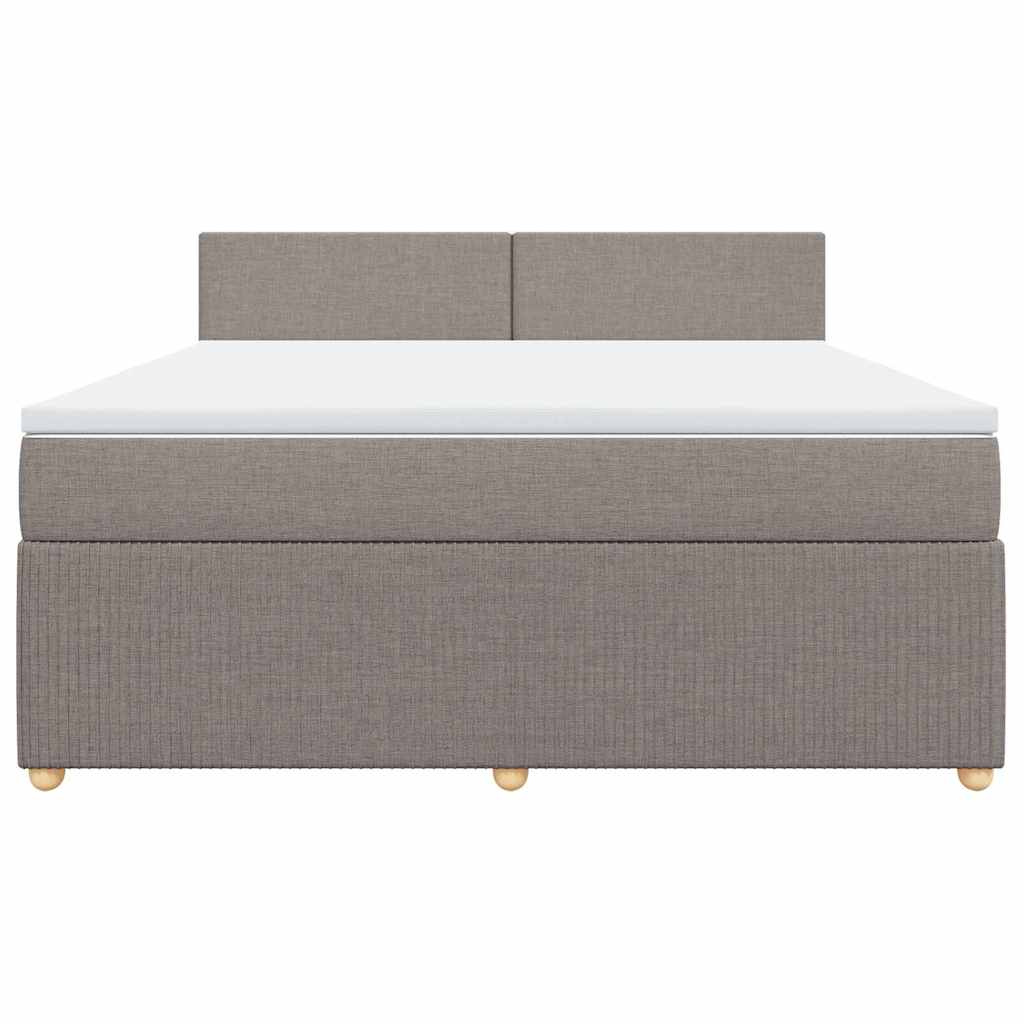 Sommier à lattes de lit avec matelas Taupe 180x200 cm Tissu - XIOS