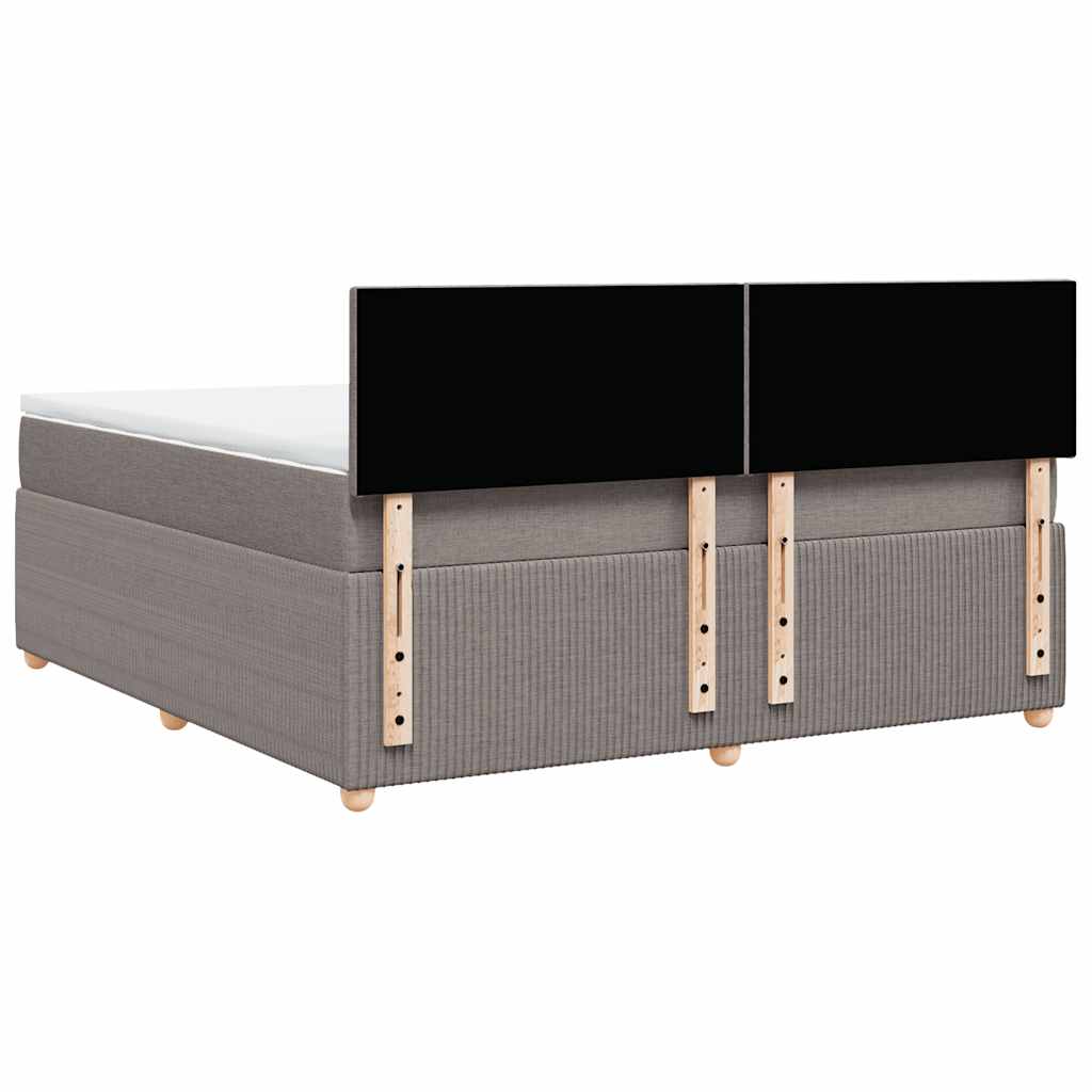 Sommier à lattes de lit avec matelas Taupe 180x200 cm Tissu - XIOS
