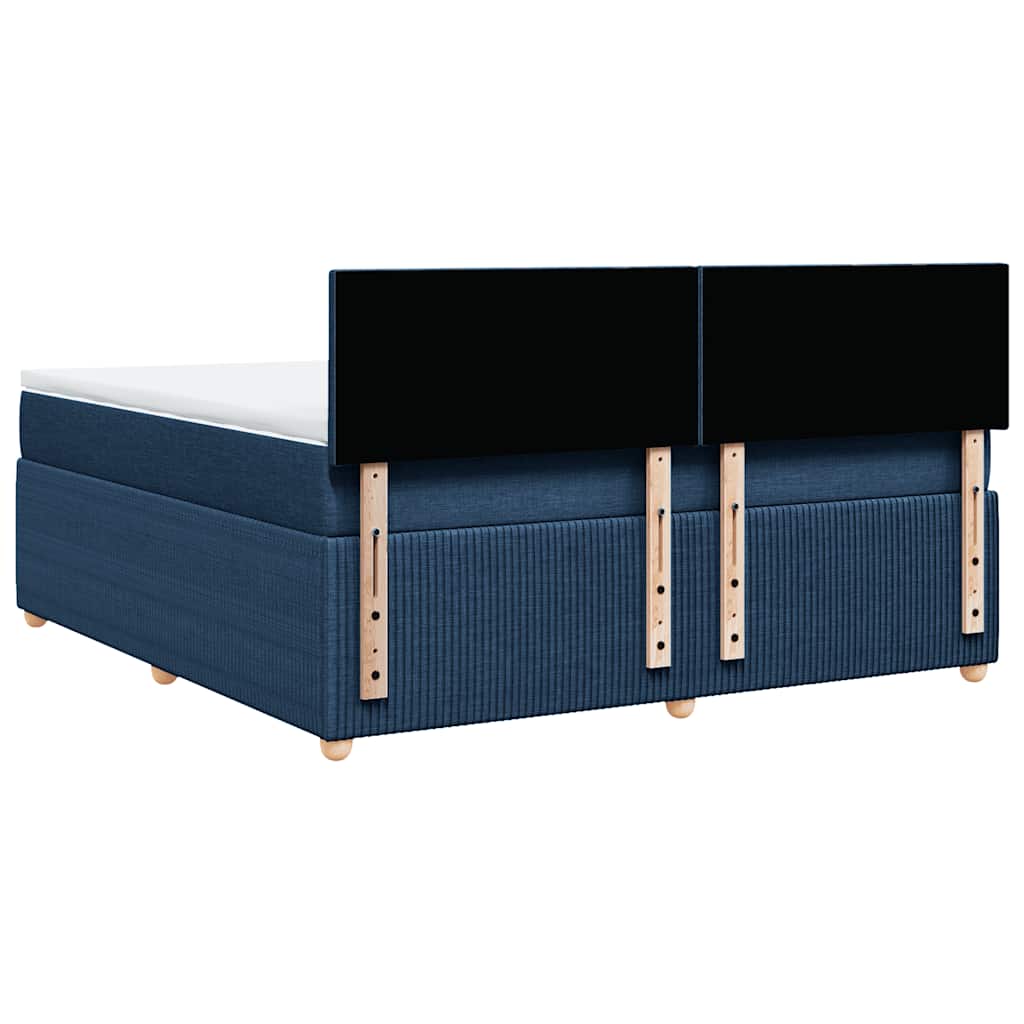Sommier à lattes de lit avec matelas Bleu 180x200 cm Tissu - XIOS
