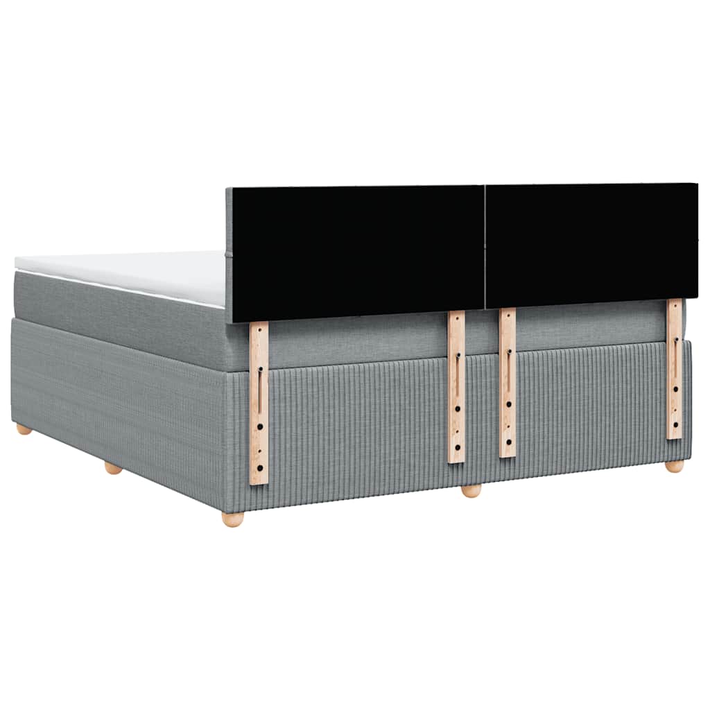 Sommier à lattes de lit avec matelas Gris clair 180x200cm Tissu - XIOS