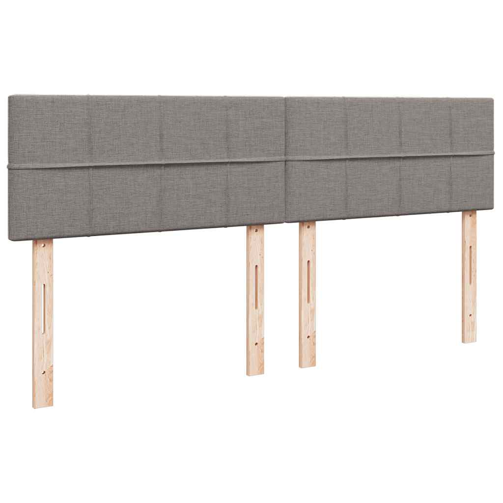 Sommier à lattes de lit avec matelas Taupe 180x200 cm Tissu - XIOS
