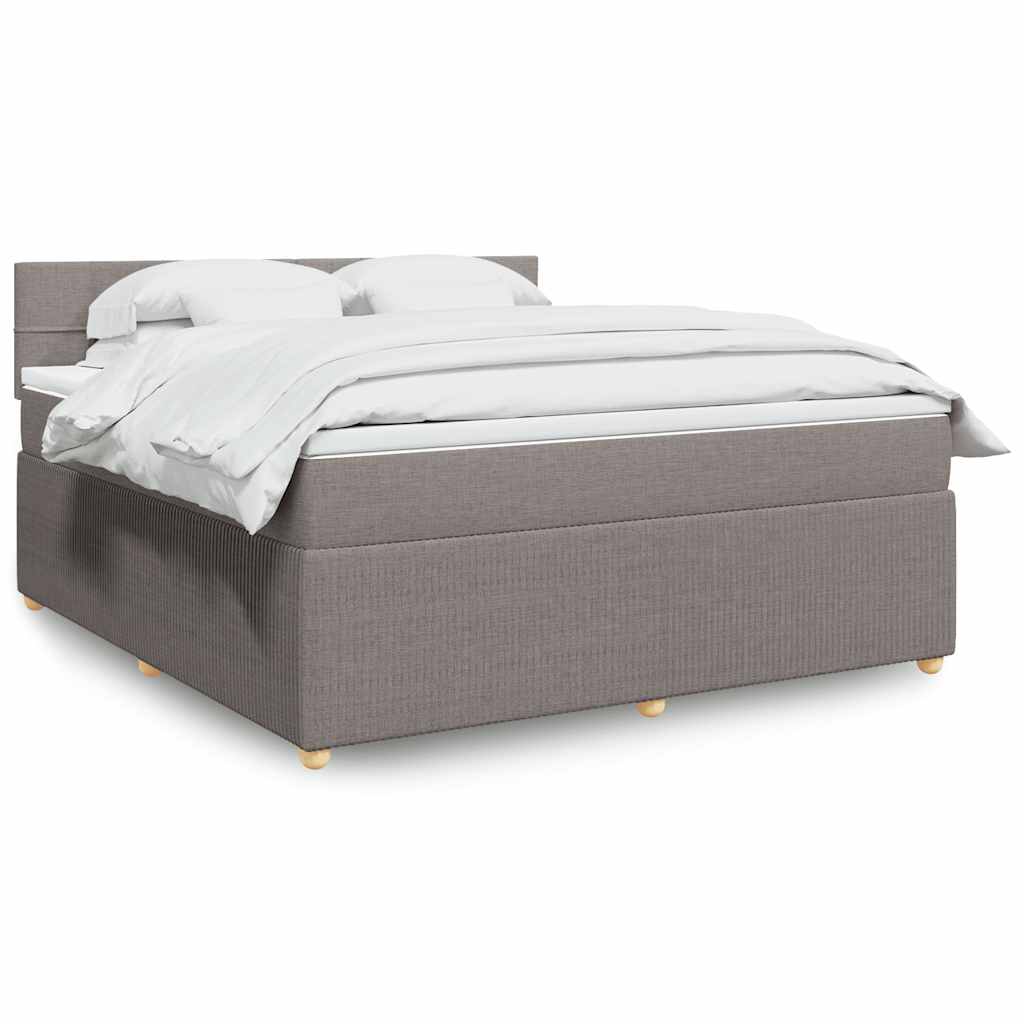 Sommier à lattes de lit avec matelas Taupe 180x200 cm Tissu - XIOS