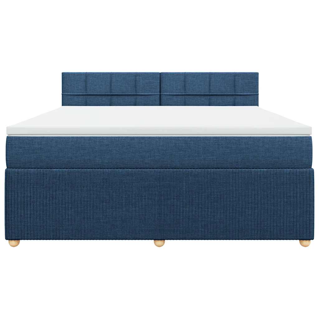 Sommier à lattes de lit avec matelas Bleu 180x200 cm Tissu - XIOS