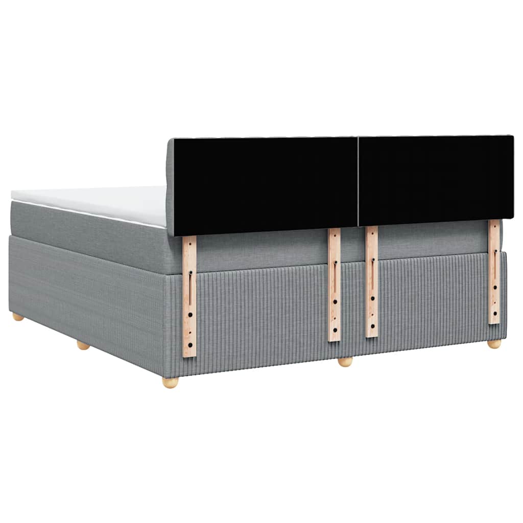 Sommier à lattes de lit avec matelas Gris clair 180x200cm Tissu - XIOS