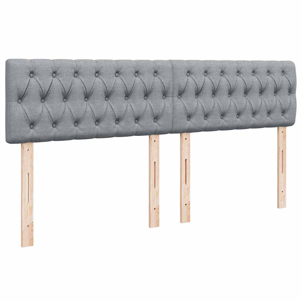 Sommier à lattes de lit avec matelas Gris clair 180x200cm Tissu - XIOS