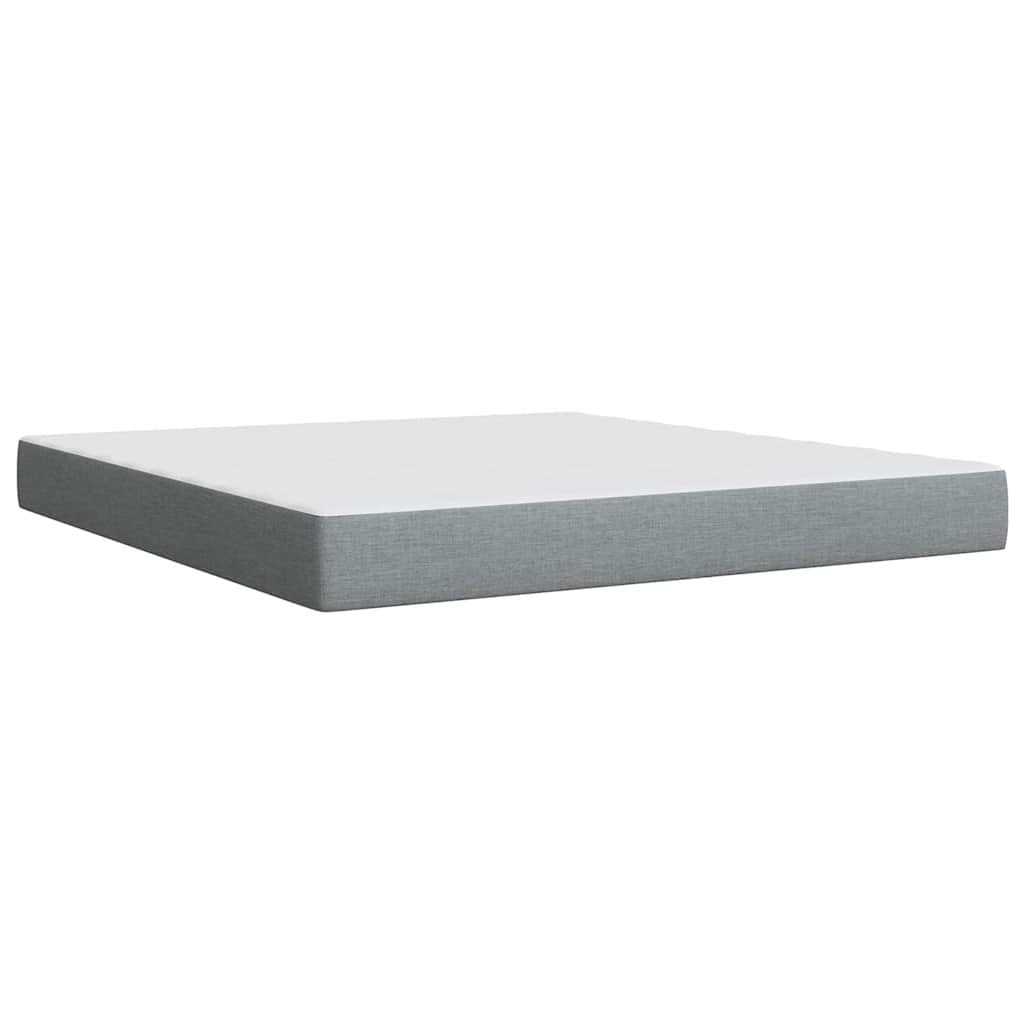 Sommier à lattes de lit avec matelas Gris clair 180x200cm Tissu - XIOS