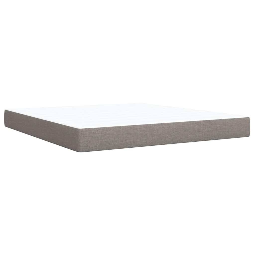 Sommier à lattes de lit avec matelas Taupe 180x200 cm Tissu - XIOS