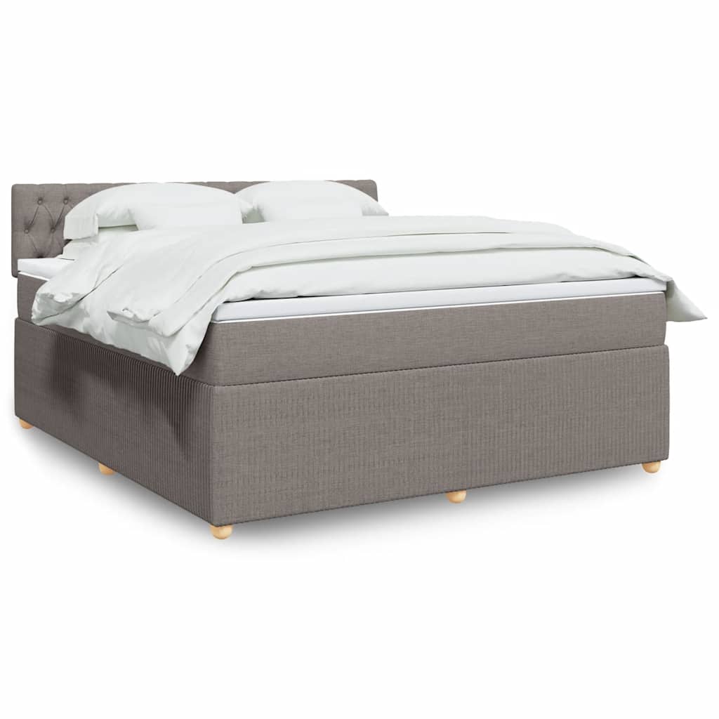 Sommier à lattes de lit avec matelas Taupe 180x200 cm Tissu - XIOS