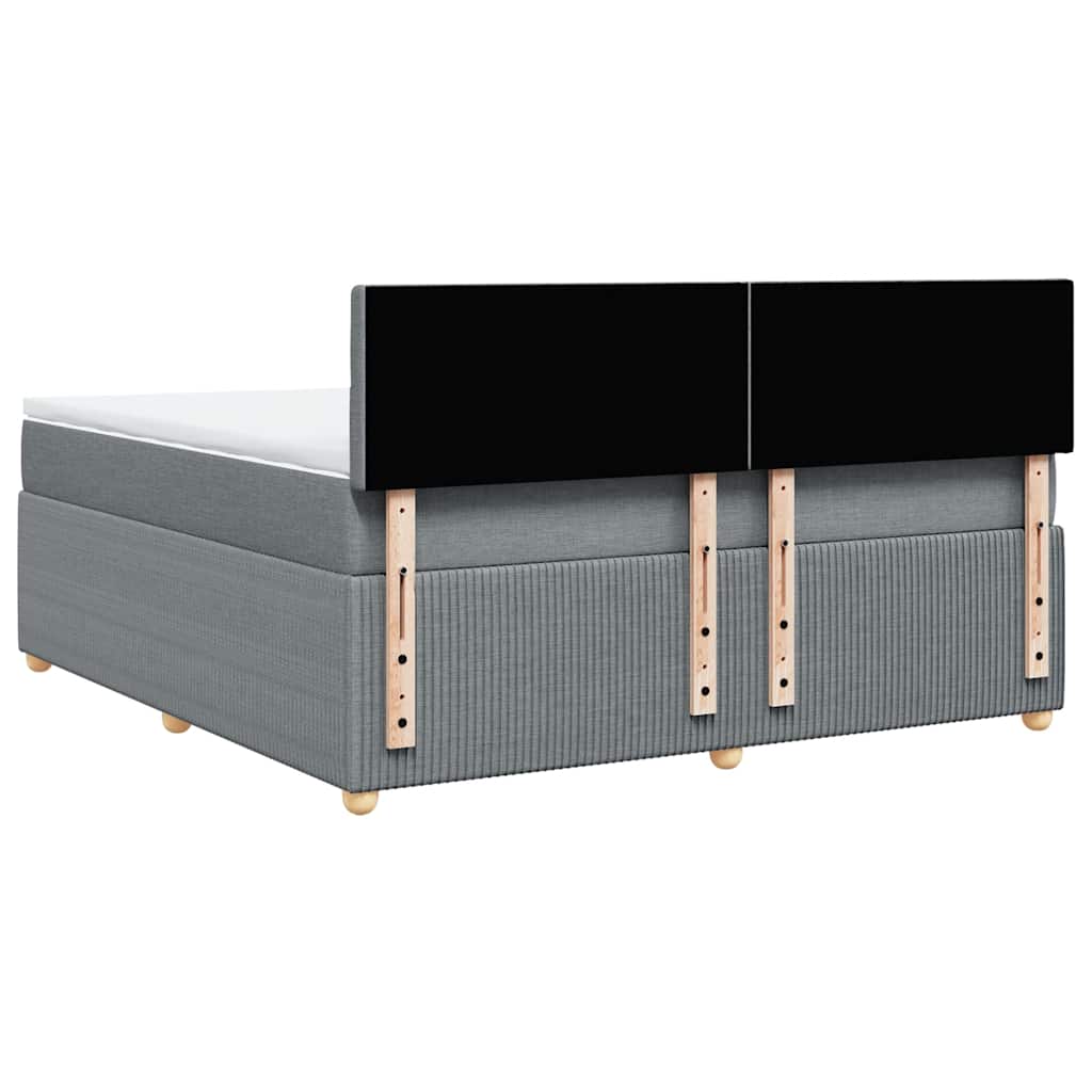 Sommier à lattes de lit avec matelas Gris clair 180x200cm Tissu - XIOS