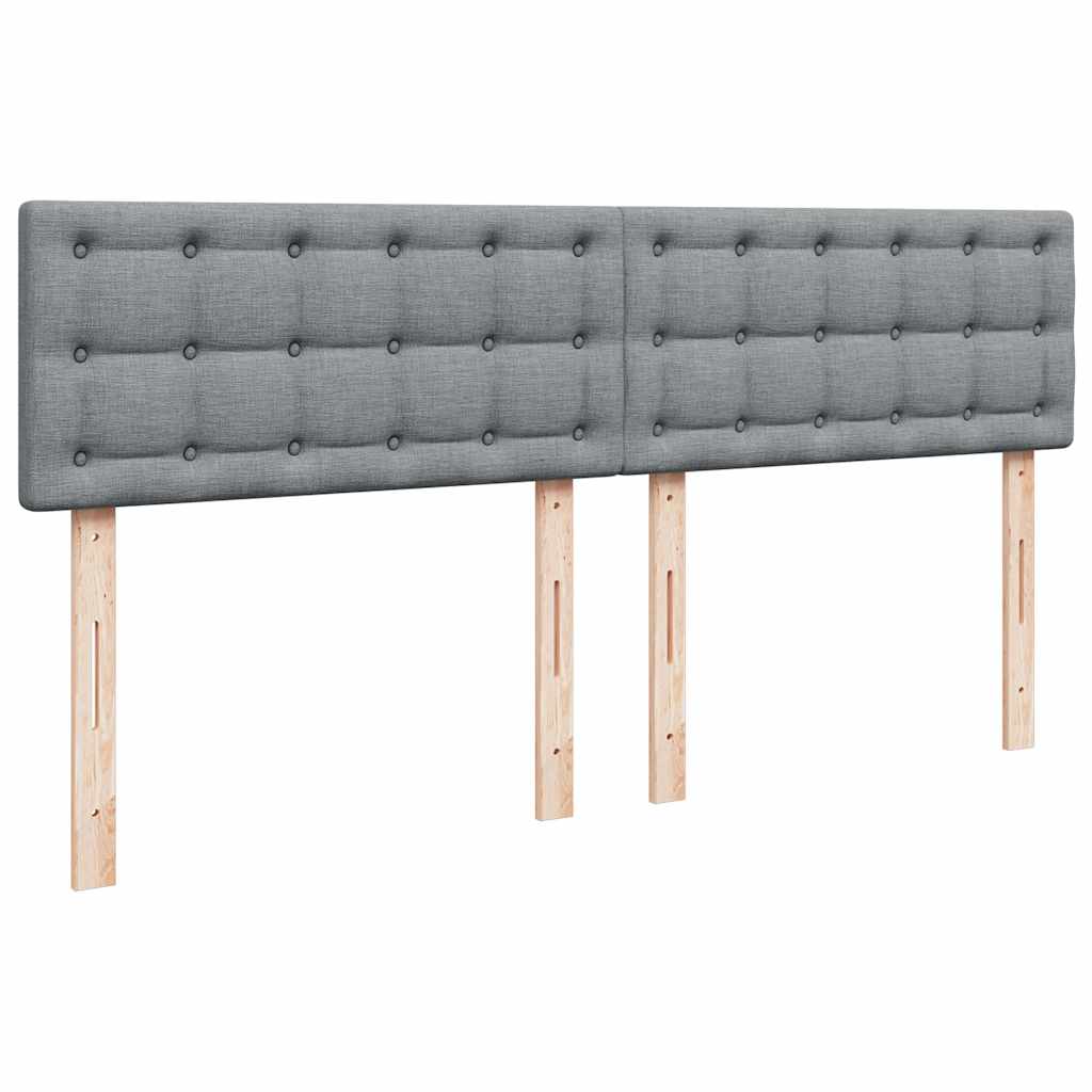 Sommier à lattes de lit avec matelas Gris clair 180x200cm Tissu - XIOS