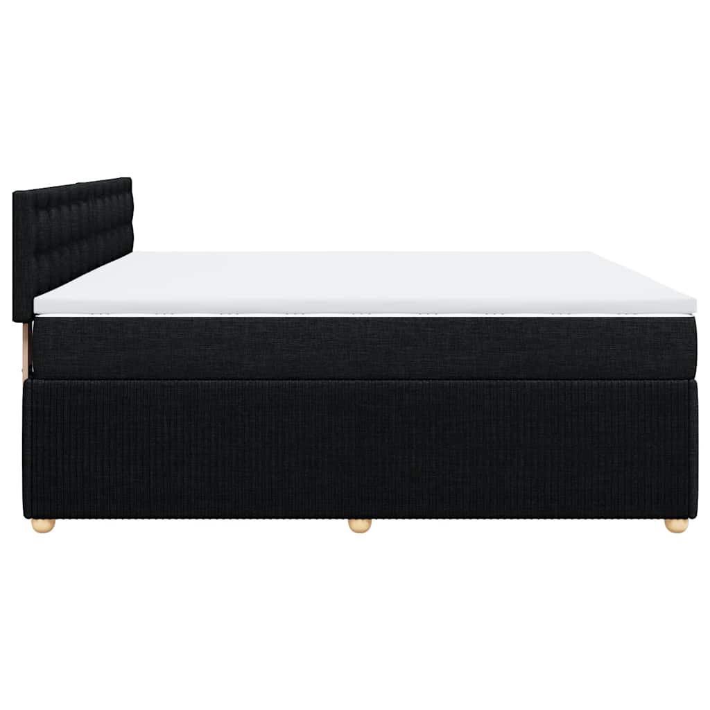 Sommier à lattes de lit avec matelas Noir 180x200 cm Tissu - XIOS