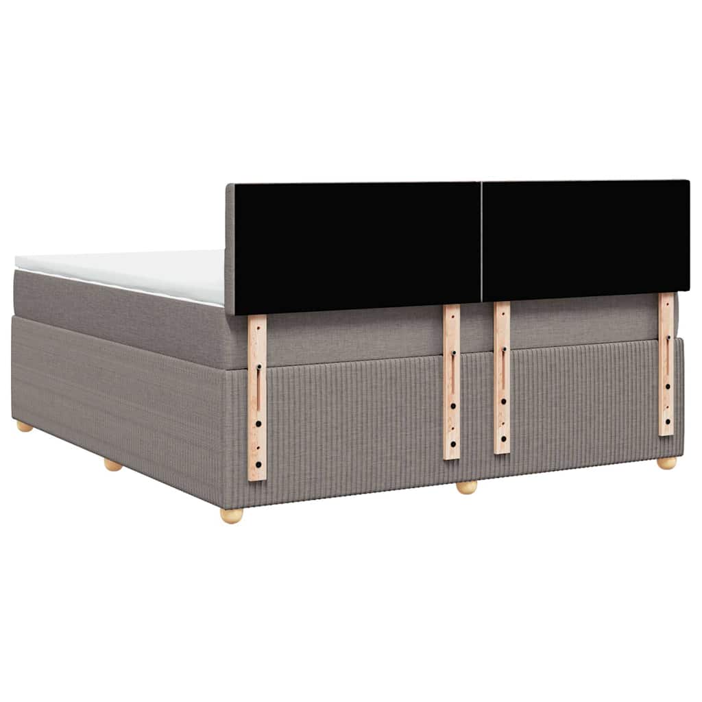 Sommier à lattes de lit avec matelas Taupe 180x200 cm Tissu - XIOS