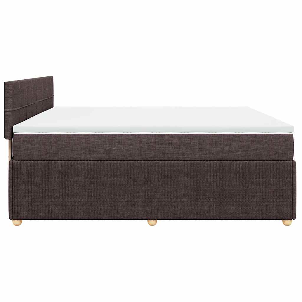 Sommier à lattes de lit avec matelas Marron foncé 200x200 cm - XIOS