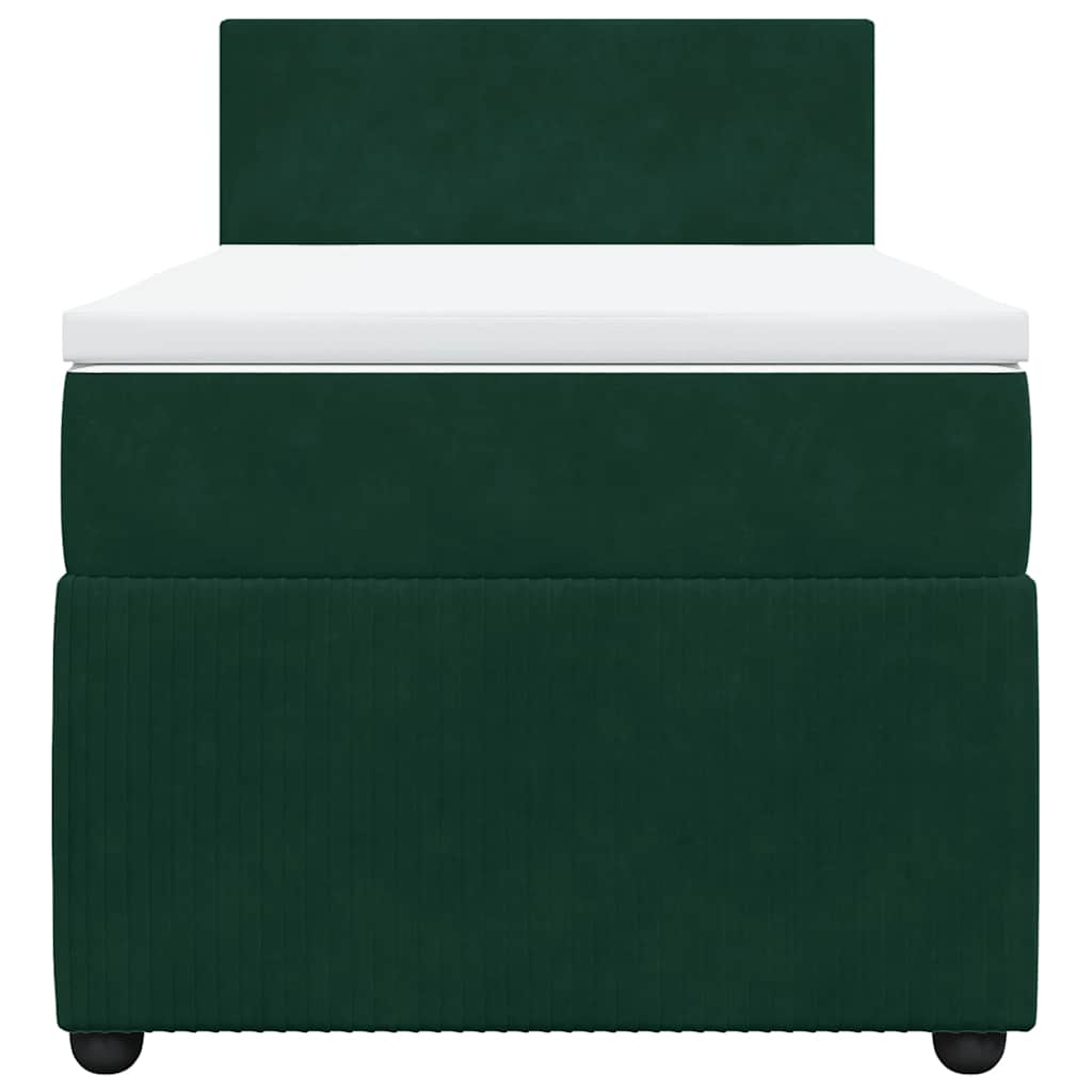 Sommier à lattes de lit et matelas Vert foncé 80x200 cm Velours - XIOS