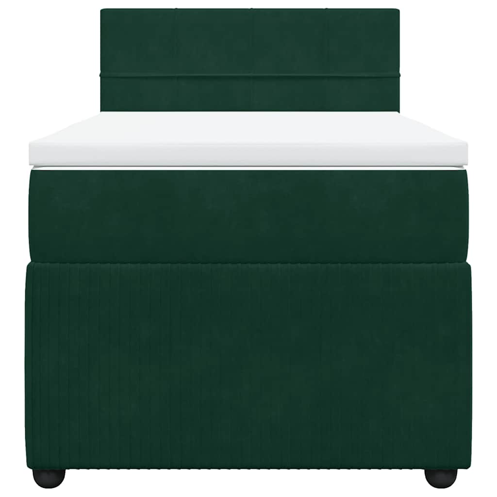 Sommier à lattes de lit et matelas Vert foncé 80x200 cm Velours - XIOS