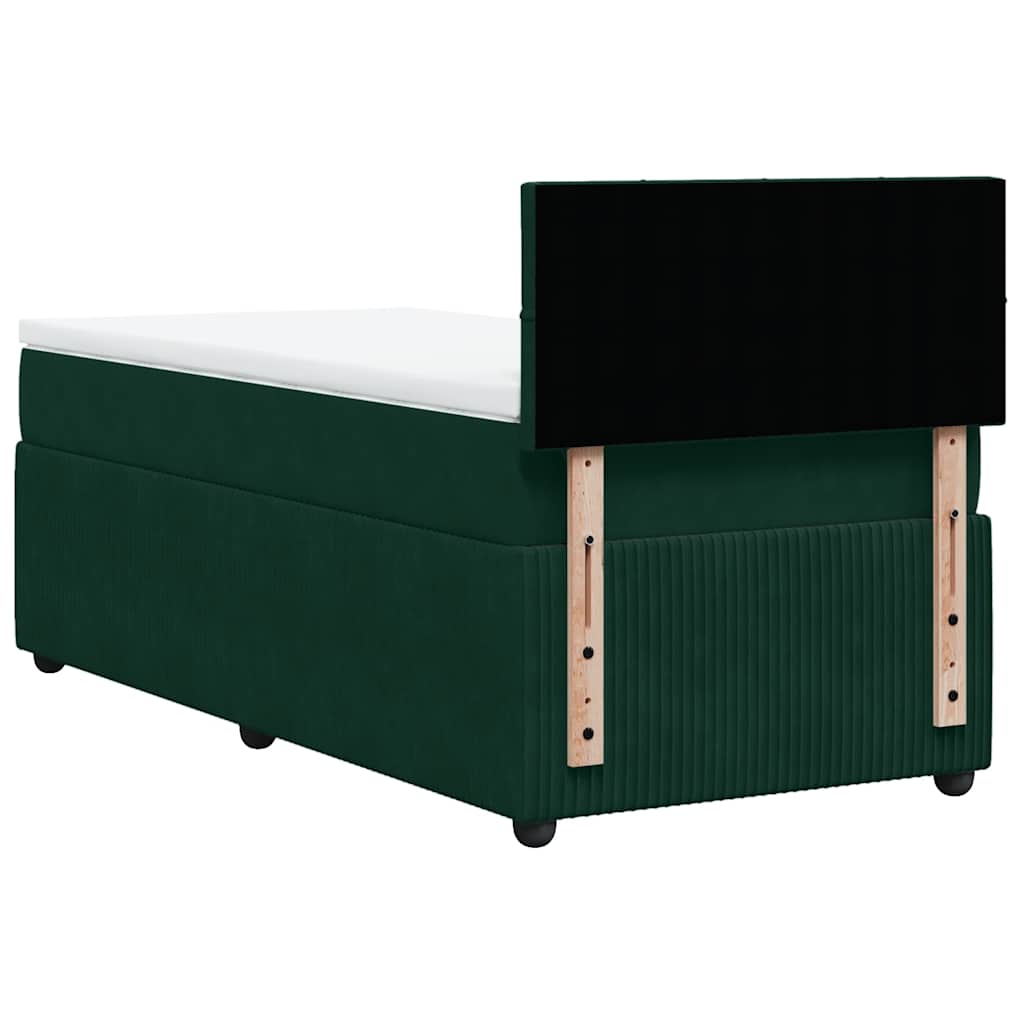 Sommier à lattes de lit et matelas Vert foncé 80x200 cm Velours - XIOS