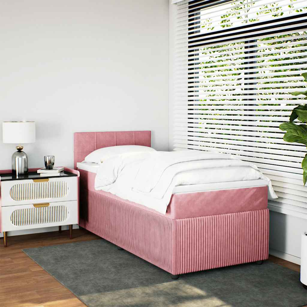 Sommier à lattes de lit et matelas Rose 80x200 cm Velours - XIOS