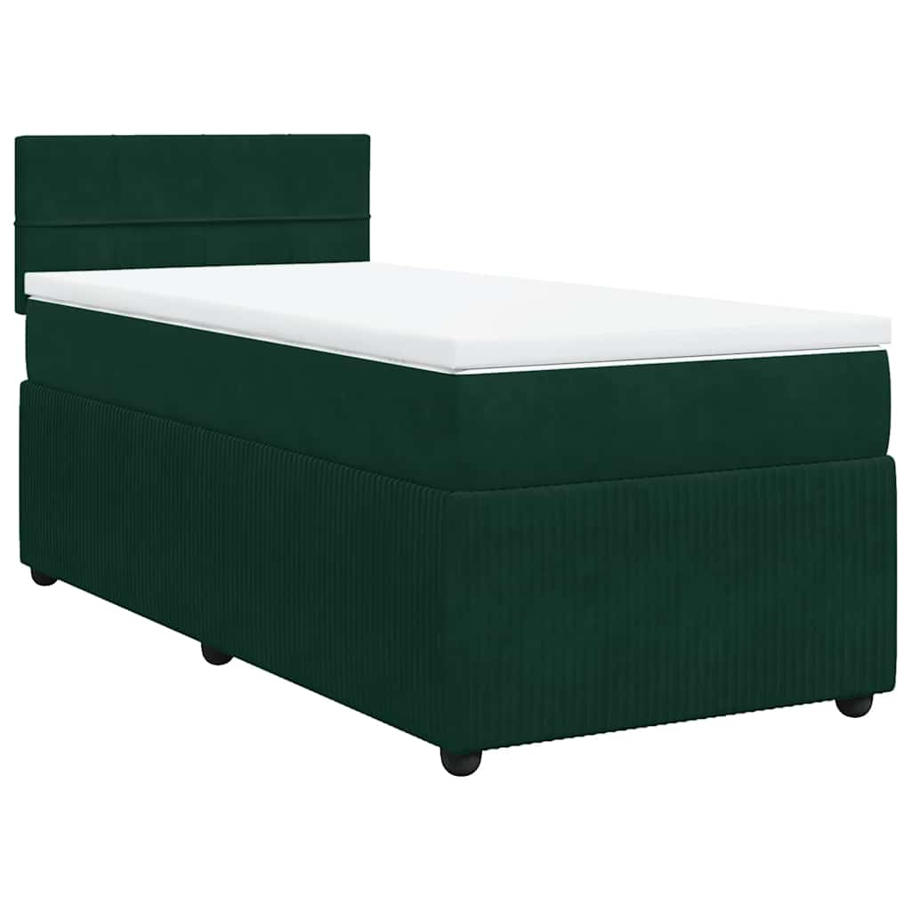 Sommier à lattes de lit et matelas Vert foncé 80x200 cm Velours - XIOS