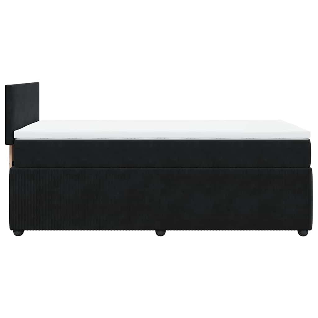 Sommier à lattes de lit avec matelas Noir 90x190 cm Velours - XIOS