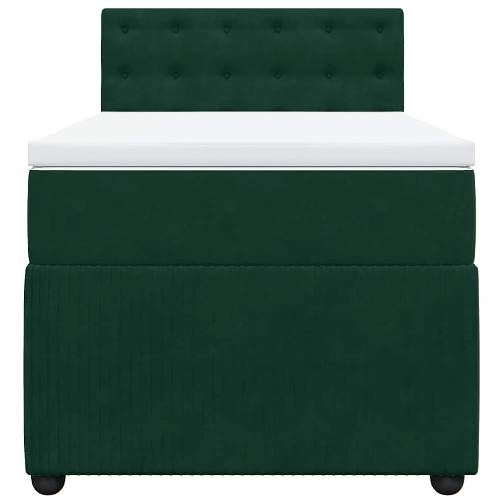 Sommier à lattes de lit avec matelas Vert foncé 90x190 cm - XIOS