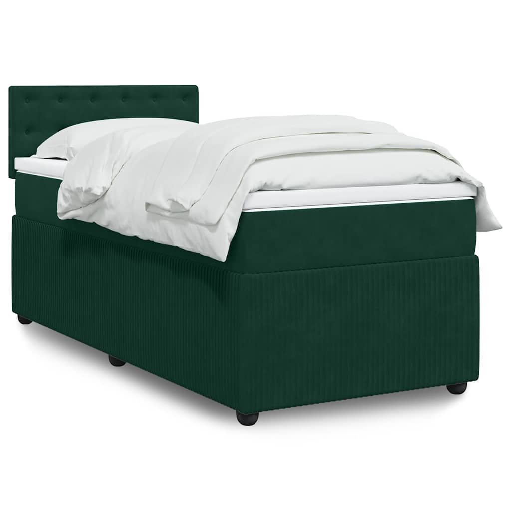 Sommier à lattes de lit avec matelas Vert foncé 90x190 cm - XIOS