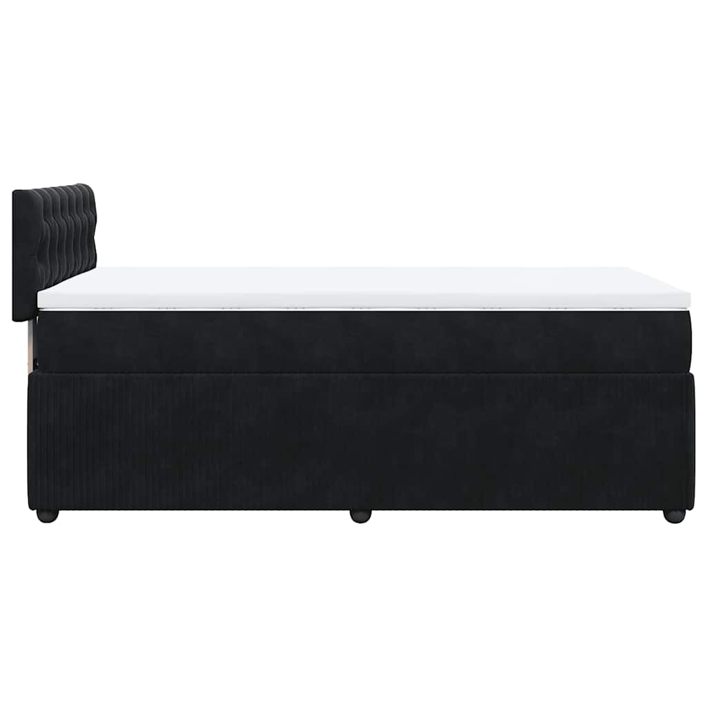 Sommier à lattes de lit avec matelas Noir 90x190 cm Velours - XIOS