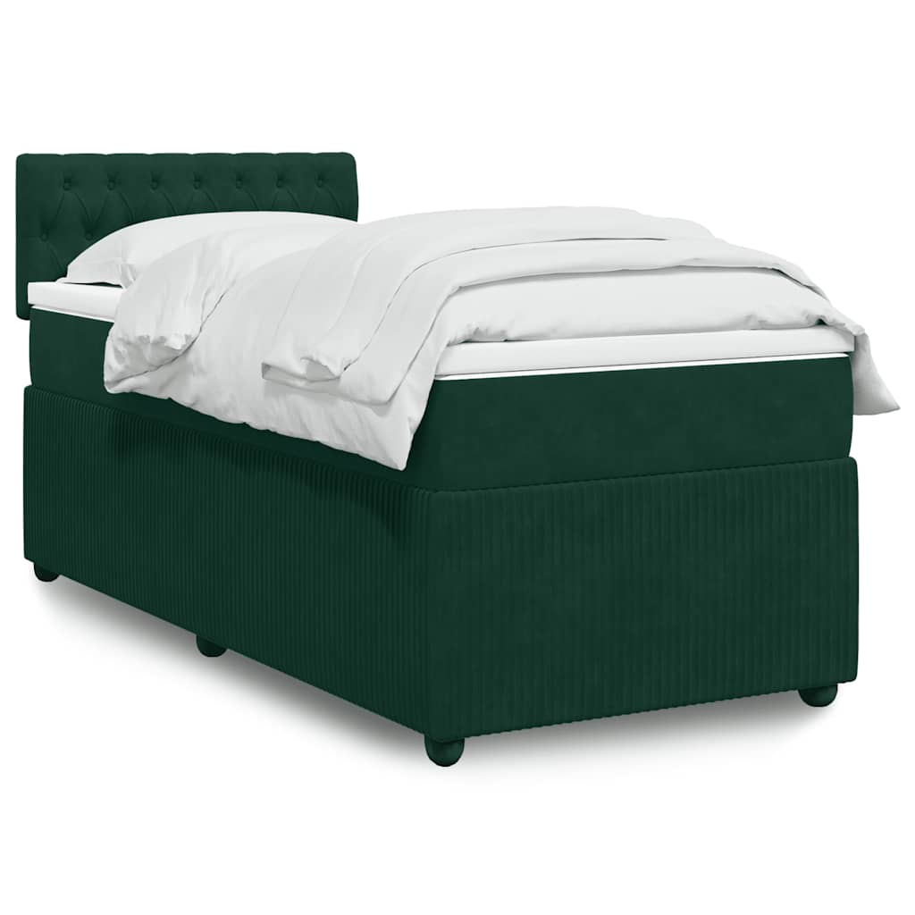 Sommier à lattes de lit avec matelas Vert foncé 90x190 cm - XIOS