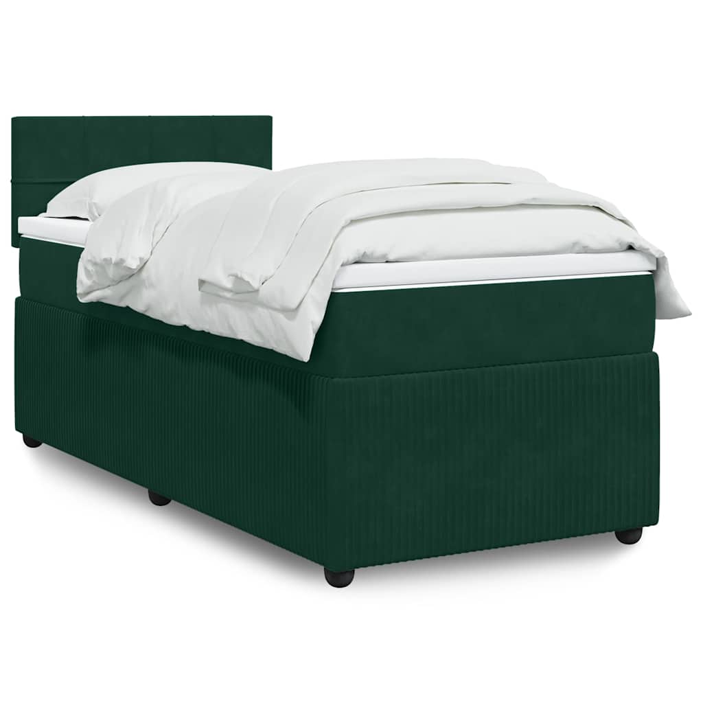 Sommier à lattes de lit avec matelas Vert foncé 90x190 cm - XIOS