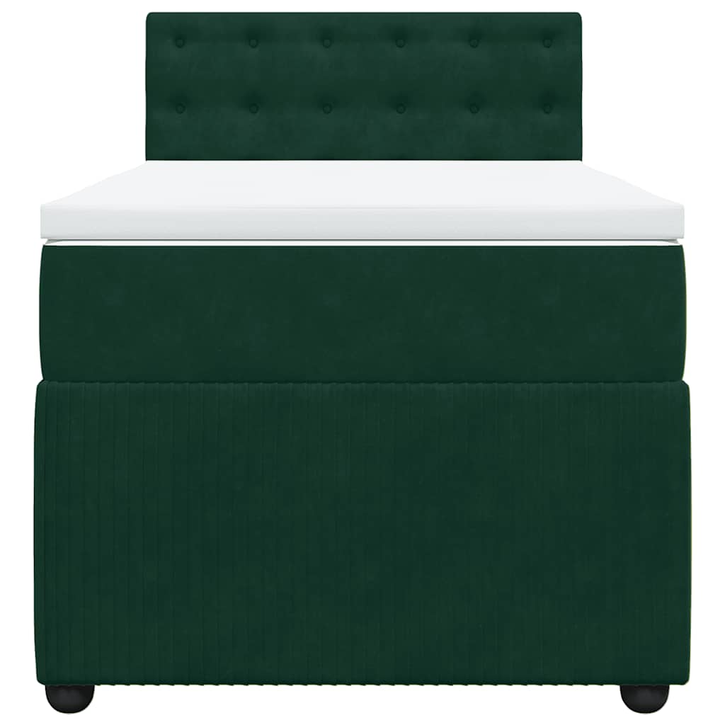 Sommier à lattes de lit avec matelas Vert foncé 90x200 cm - XIOS
