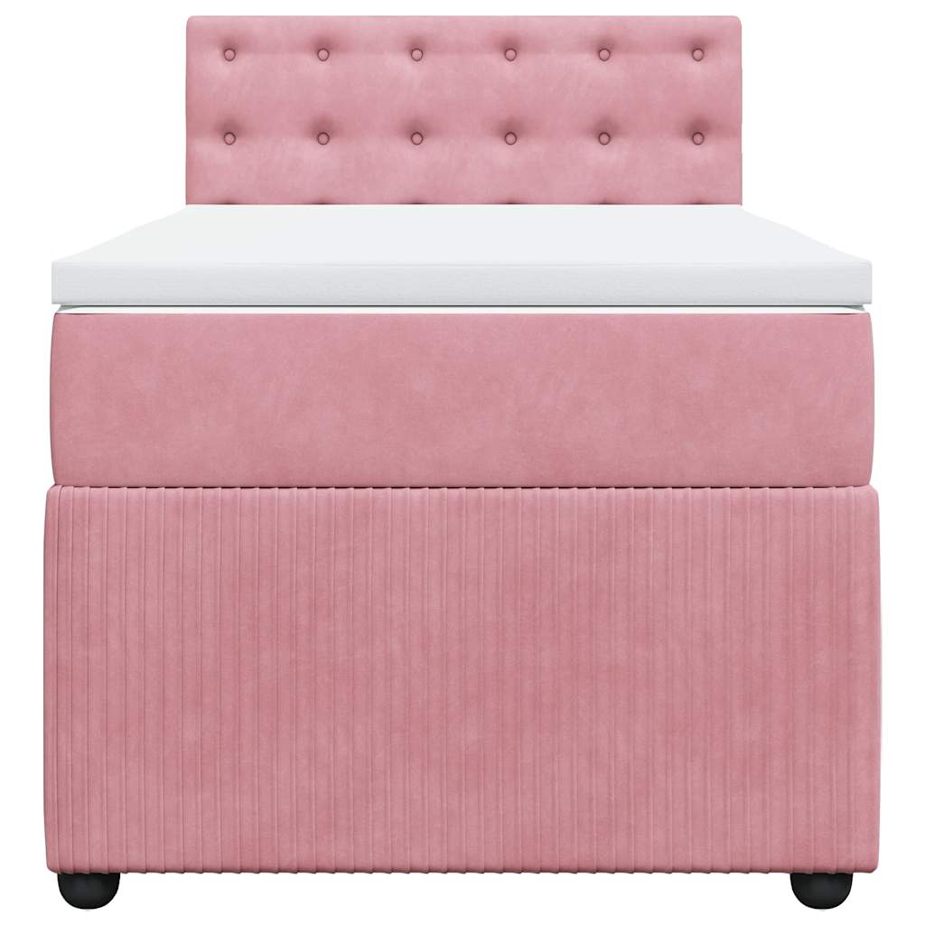 Sommier à lattes de lit avec matelas Rose 90x200 cm Velours - XIOS