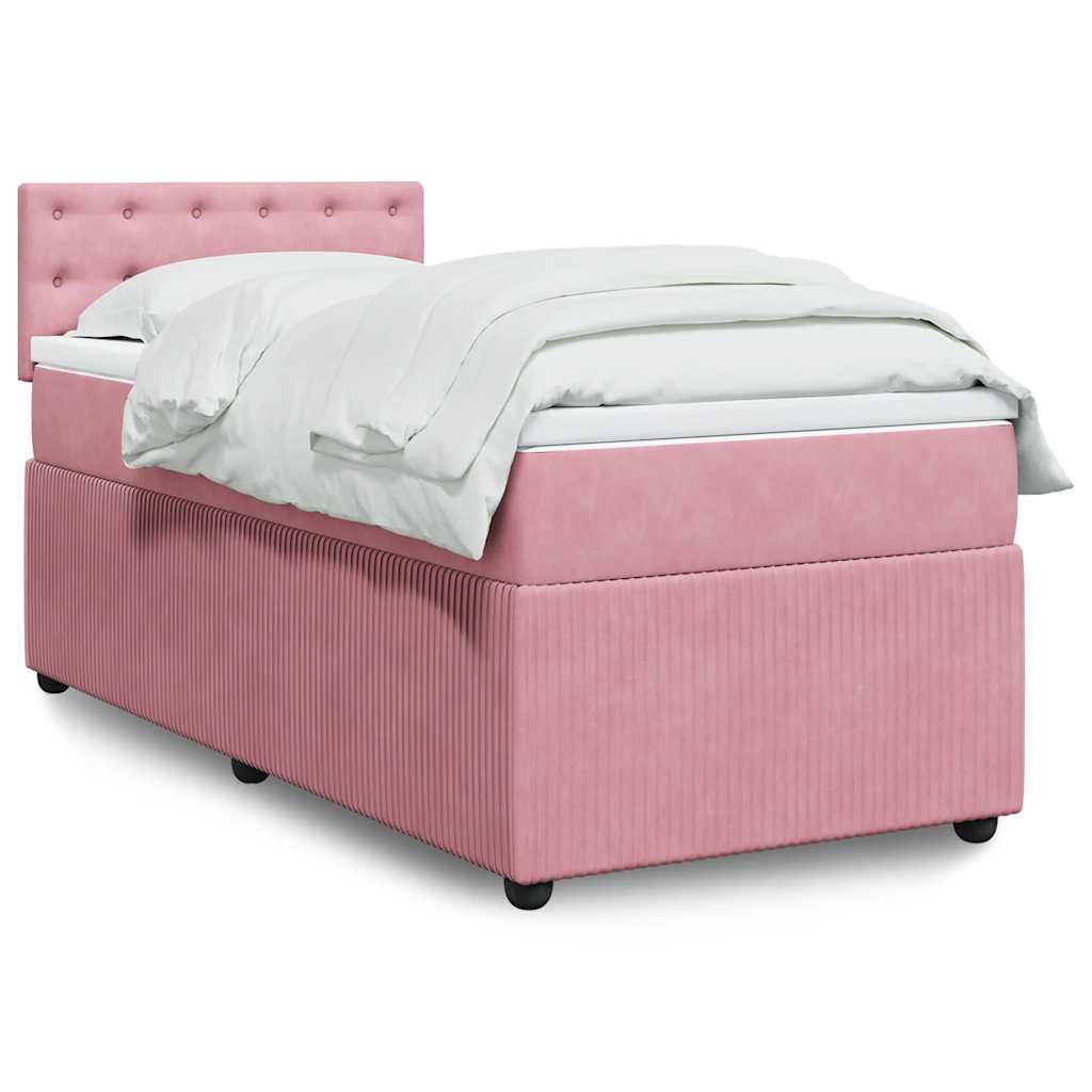 Sommier à lattes de lit avec matelas Rose 90x200 cm Velours - XIOS