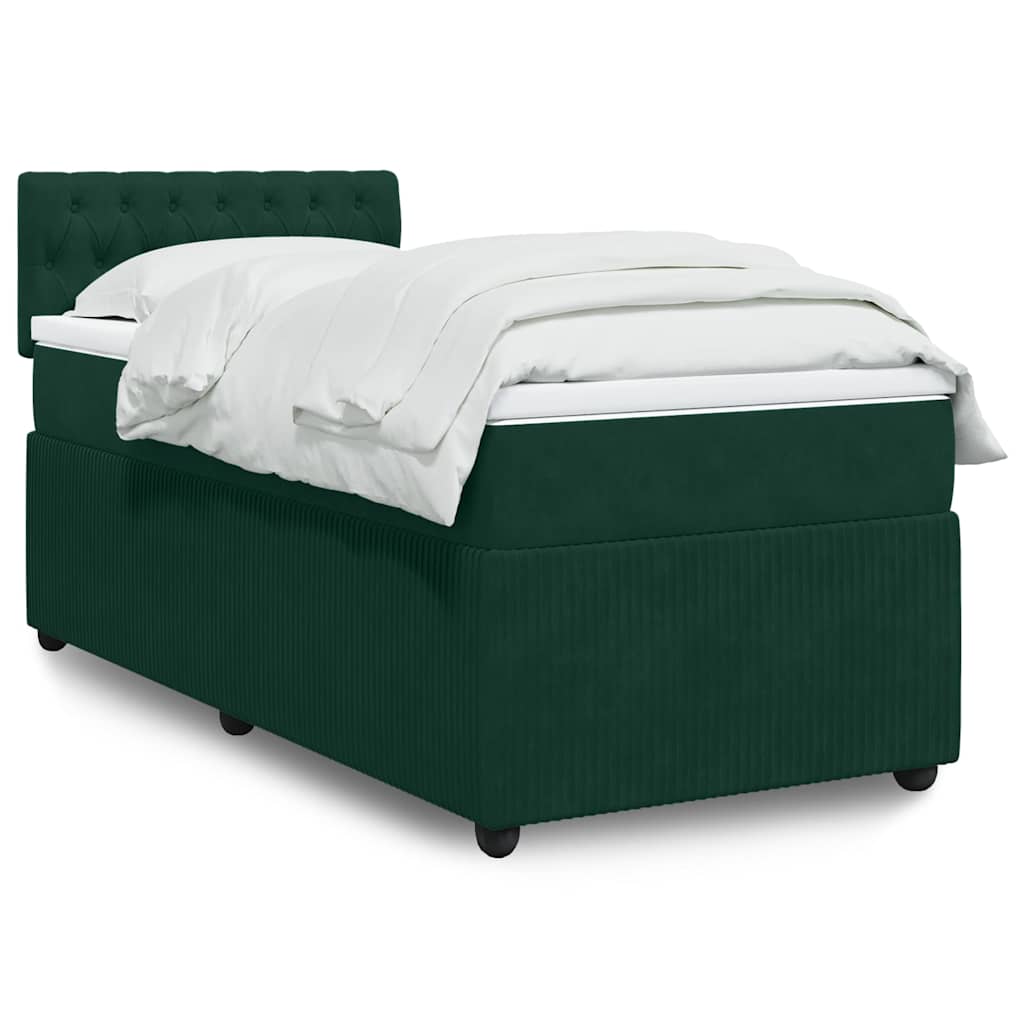 Sommier à lattes de lit avec matelas Vert foncé 90x200 cm - XIOS