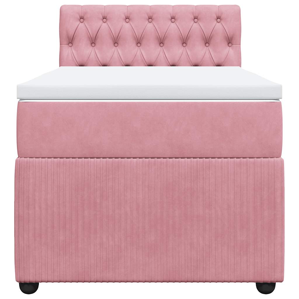 Sommier à lattes de lit avec matelas Rose 90x200 cm Velours - XIOS