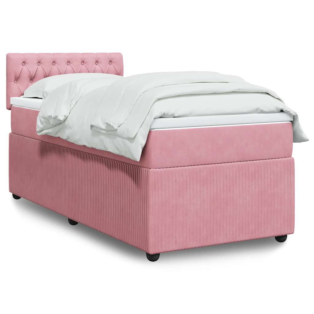 Sommier à lattes de lit avec matelas Rose 90x200 cm Velours - XIOS