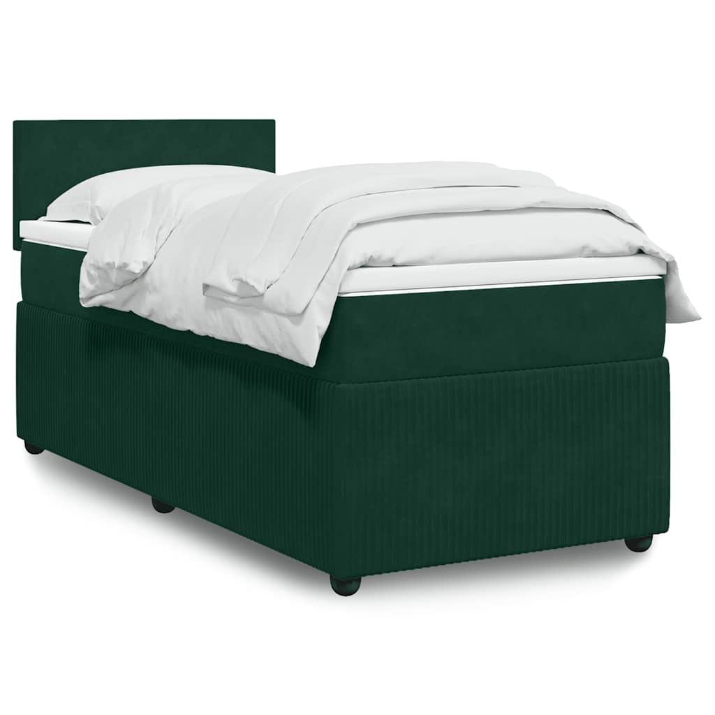 Sommier à lattes de lit avec matelas Vert foncé 100x200 cm - XIOS