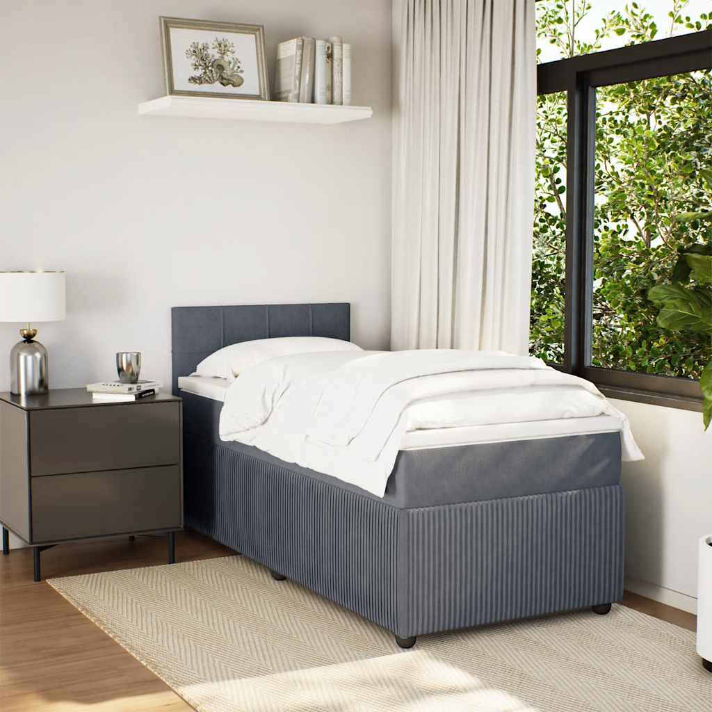 Sommier à lattes de lit avec matelas Gris foncé 100x200 cm - XIOS